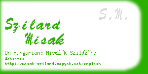 szilard misak business card